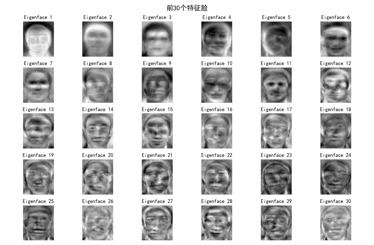 特征人脸图像